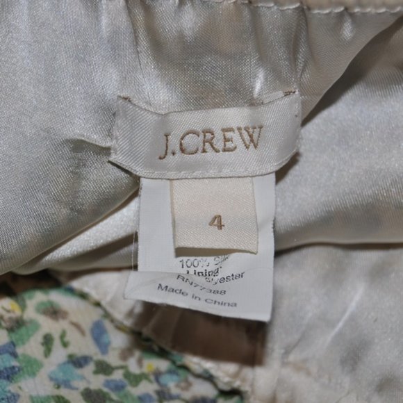 179 J.CREW Teaberry Floral Silk Candace Short Dress 4 - Picture 7 of 8